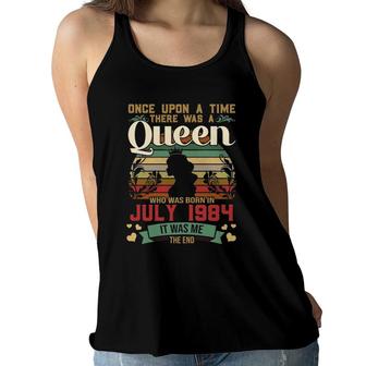 38 Years Old Birthday Girls 38Th Birthday Queen July 1984 Ver2 Women Flowy Tank - Seseable