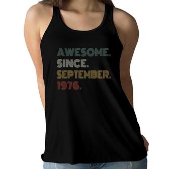 45Th Birthday Awesome Since September 1976 45 Years Old Boy Women Flowy Tank - Seseable