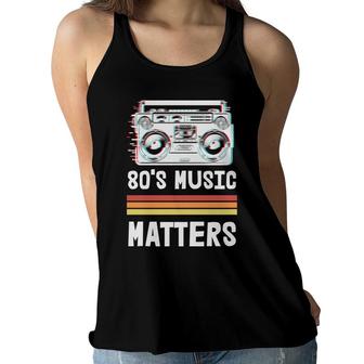 80S 90S Styles 80S Music Matters Radio Great Women Flowy Tank - Seseable