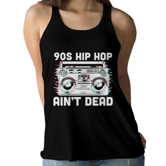 80S 90S Styles Hip Hop Aint Dead Radio Women Flowy Tank - Seseable