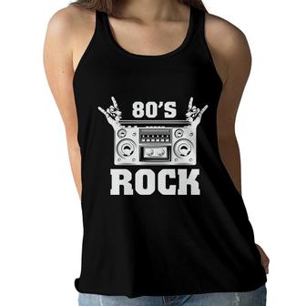 80S Rock Music Mixtape Lovers Funny Rock 80S 90S Style Women Flowy Tank - Seseable