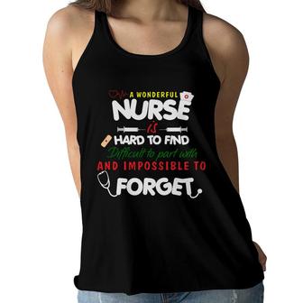 A Wonderful Nurse Hard To Find Difficult To Part With Nurses Day Women Flowy Tank - Seseable
