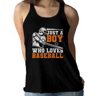 American Sport Fan Batter Baseball Player Boys Baseball Women Flowy Tank | Mazezy