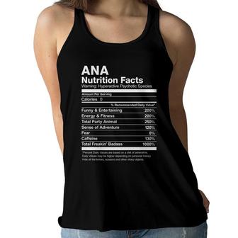 Ana Nutrition Facts Name Family Last First Funny Women Flowy Tank - Seseable