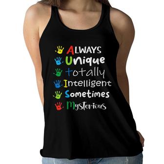 Autism Mom Autism Awareness Autistic Boys Girls Mothers Day Women Flowy Tank - Seseable
