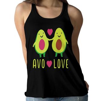Avo Love Some Body Funny Avocado Couple Women Flowy Tank - Seseable