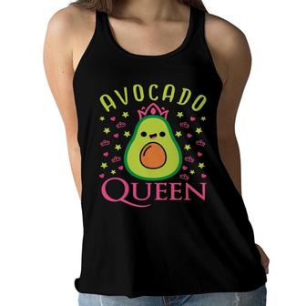 Avocado Mom Queen Funny Smile Women Flowy Tank - Seseable