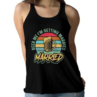 Beer Im Getting Married Great Yellow Party Women Flowy Tank - Seseable
