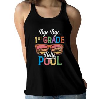 Bye Bye 1Th Grade School Hello Pool Beach Sunset Great Women Flowy Tank - Seseable