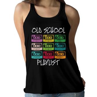 Cassette Tape 80S Old School Playlist Music 80S 90S Style Women Flowy Tank - Seseable