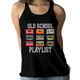 Cassette Tape Music Old School Playlist 80S 90S Styles Women Flowy Tank - Seseable
