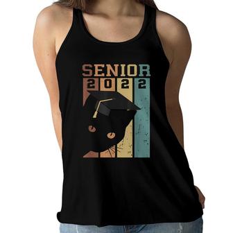 Class Of 2022 Graduation Cat Seniors Grad Women Flowy Tank - Seseable