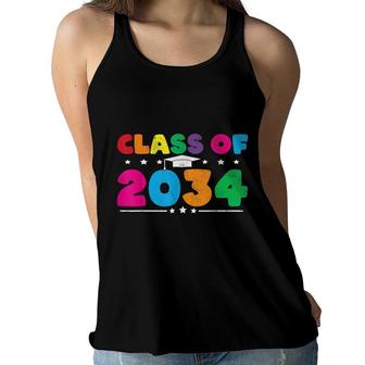 Colorful Class Of 2034 Grow With Me Graduation Women Flowy Tank - Seseable