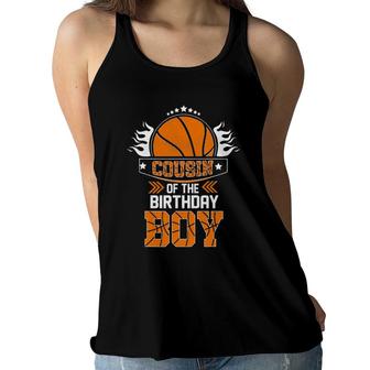 Cousin Of The Birthday Boy Basketball For Boys Girls Women Flowy Tank | Mazezy