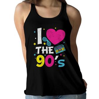 Cute Gift I Love The 90S Style Music Mixtape 80S 90S Styles Women Flowy Tank - Seseable