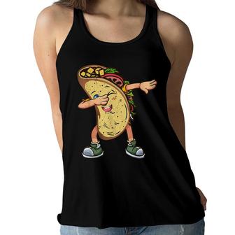 Dabbing Taco Cinco De Mayo Funny Boys Men Mexican Food Dab Women Flowy Tank - Seseable