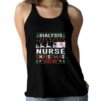 Dialysis Nurse Christmas Crew Nurse Graphics New 2022 Women Flowy Tank - Seseable