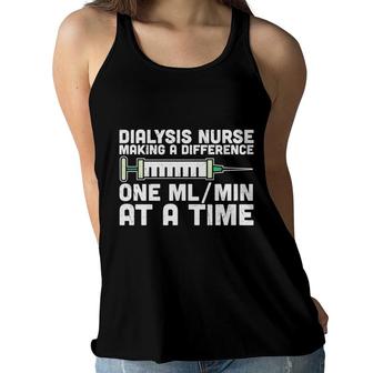 Dialysis Nurse Making A Difference One At A Time New 2022 Women Flowy Tank - Seseable