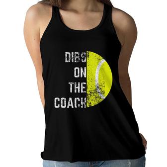 Dibs On The Coach Tennis Coaching Lovers Women Flowy Tank - Seseable