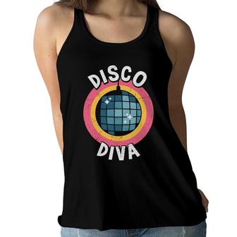 Disco Diva Great Ball 80S 90S Styles Vintage Women Flowy Tank - Seseable