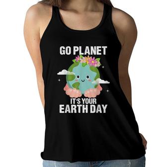 Earth Day 2022 Cute Earth Day Fun Earth Day Teachers Earth Women Flowy Tank - Seseable