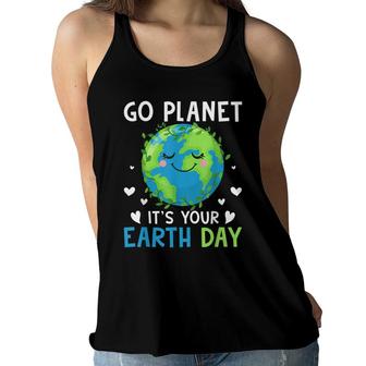 Earth Day 2022 Go Planet Its Your Earth Day Women Flowy Tank - Seseable