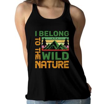 Explore Travel Lover Says I Belong To The Wild Nature Women Flowy Tank - Seseable