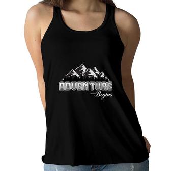 Explore Travel Lovers Are Always Ready To Begin An Adventure At Any Time Women Flowy Tank - Seseable