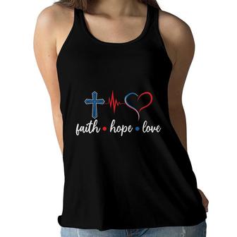 Faith Hope Love Heart Nurse Heart Beat New 2022 Women Flowy Tank - Seseable