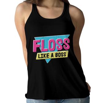 Floss Like A Boss Theme 80S 90S Party Vintage Style Women Flowy Tank - Seseable
