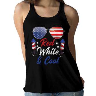 Fourth Of July 4Th July Kids Red White And Blue Patriotic Women Flowy Tank - Seseable