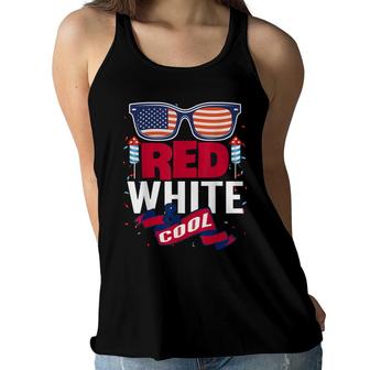 Fourth Of July 4Th July Red White And Blue Patriotic Women Flowy Tank - Seseable