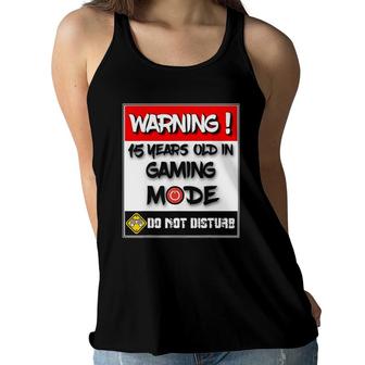 Funny 15Th Birthday For Boys 15 Years Old Teen Gamers Women Flowy Tank - Seseable