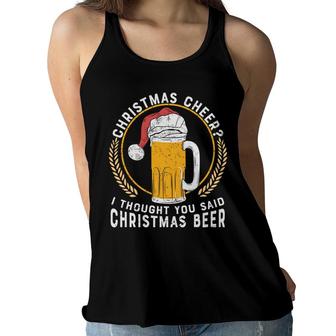 Funny Craft Beer Lovers I Thought You Said Christmas Beer Women Flowy Tank - Seseable