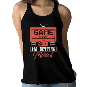 Funny Game Over I Am Getting Married Orange Great Women Flowy Tank - Seseable