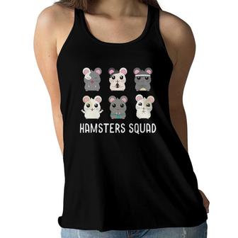 Funny Hamster Hamsters Squad Girls Boys Hamster Lover Women Flowy Tank | Mazezy