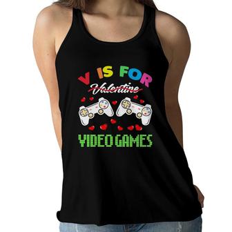 Funny Video Games Lover Valentine Day S For Kids Boys Women Flowy Tank - Seseable