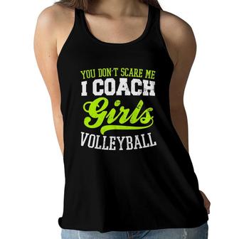 Game Day Volleyball Scare Me I Coach Girls Gift Women Flowy Tank | Mazezy