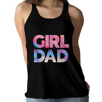 Girl Dad Daddy Fathers Day Daughter Bady Girl Dad Women Flowy Tank - Seseable