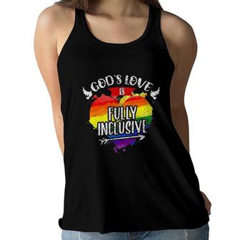 Gods Love Is Fully Inclusive LGBT Month Women Flowy Tank - Seseable