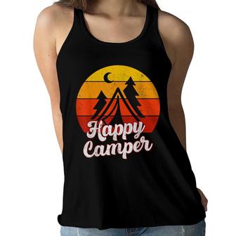 Happy Camper For Men Women Boys Girls Kids Camping Lover Women Flowy Tank - Seseable