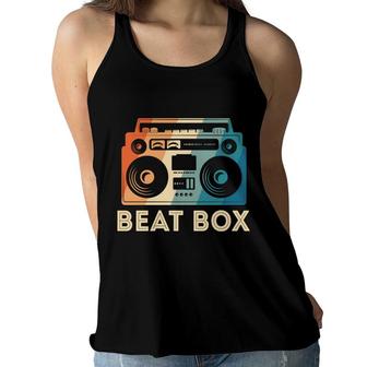 Hip Hop Beat Box Music Lovers Mixtape 80S 90S Retro Style Women Flowy Tank - Seseable