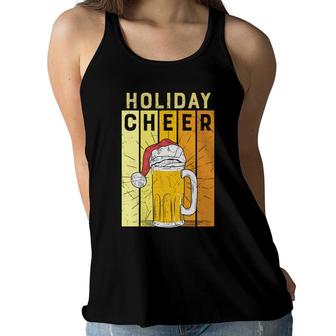 Holiday Cheer Beer Cool Gifts For Beer Lovers Women Flowy Tank - Seseable