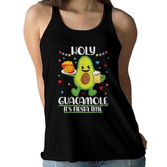 Holy Guacamole Its Fiesta Time - Guacamole Women Flowy Tank - Seseable