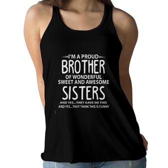 I Am A Proud Brother Sisters New Trend 2022 Women Flowy Tank - Seseable