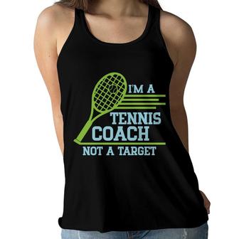 I Am A Tennis Coach But It Is Not Career Target In My Life Women Flowy Tank | Seseable CA