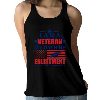 I Am A Veteran 2022 My Oath Of Enlistment Women Flowy Tank - Seseable