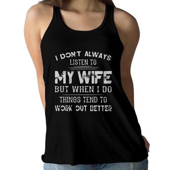 I Dont Always To My Wife Vintage New Mode Women Flowy Tank - Seseable