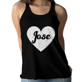 I Heart Jose - First Names And Hearts I Love Jose Women Flowy Tank - Seseable