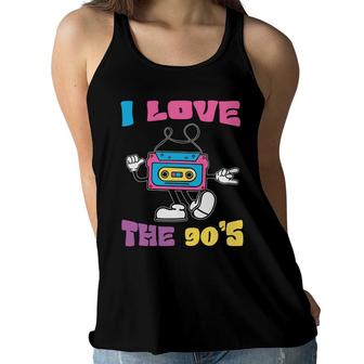 I Love The 80S Cute Mixtape Gift For 80S 90S Styles Women Flowy Tank - Seseable